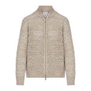 Brunello Cucinelli Women Dazzling Braids Linen Cardigan